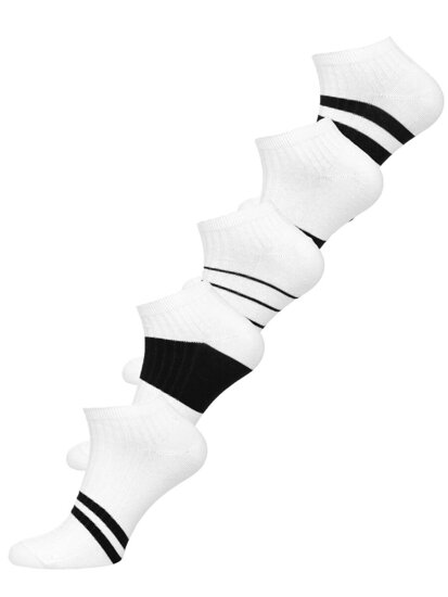 Men’s Low Socks White-Black Bolf M082-5P 5 PACK