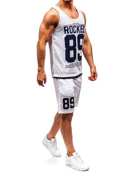 Men's Outfit T-shirt + Shorts Bolf White 100780