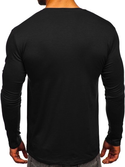 Men's Plain Long Sleeve Top Black Bolf 2088L