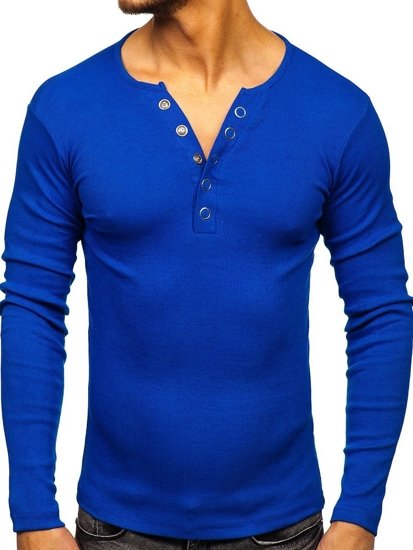 Men's Plain Long Sleeve Top Royal Blue Bolf 145362