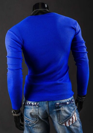 Men's Plain Long Sleeve Top Royal Blue Bolf 145362