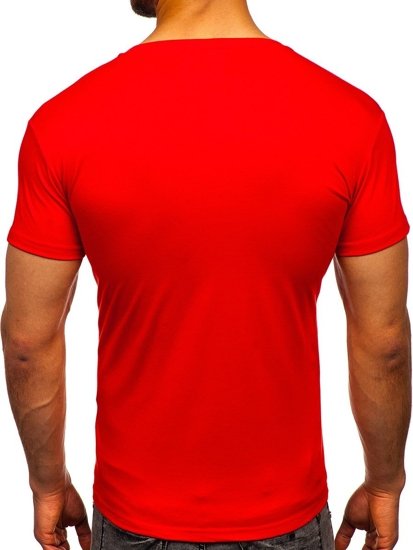 Men's Plain T-shirt Light Red Bolf 2005