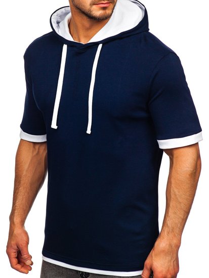 Men's Plain T-shirt Navy Blue Bolf 08