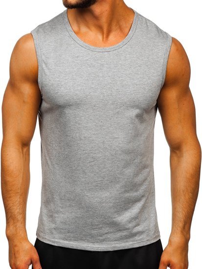 Men's Plain Tank Top Grey Bolf 99001