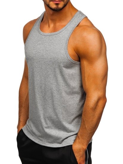 Men's Plain Tank Top Grey Bolf 99002