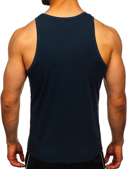 Men's Plain Tank Top Navy Blue Bolf 99003