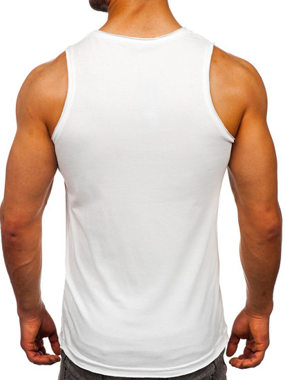 Men's Plain Tank Top White Bolf 1205