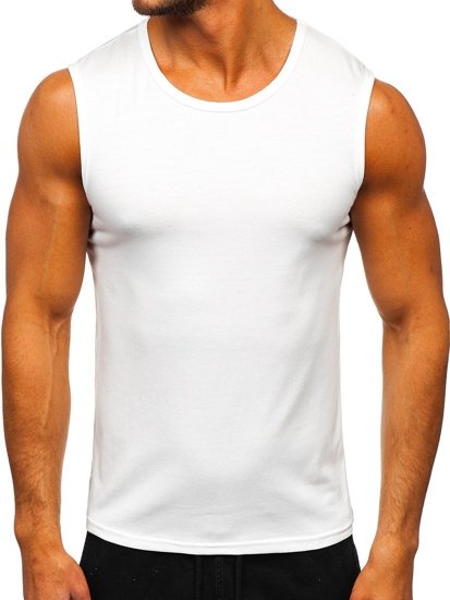 Men's Plain Tank Top White Bolf 99001