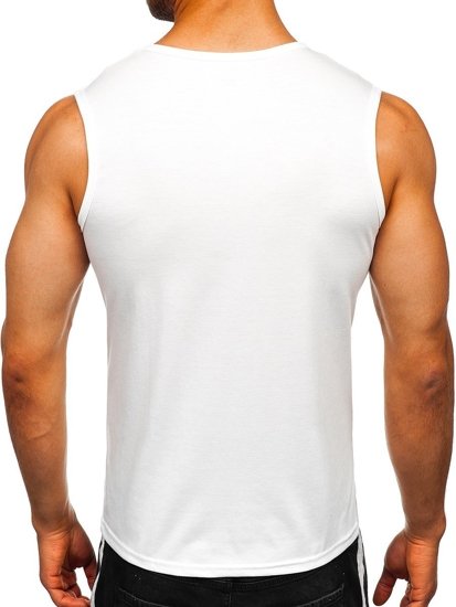 Men's Plain Tank Top White Bolf 99001