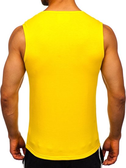 Men's Plain Tank Top Yellow Bolf 99001