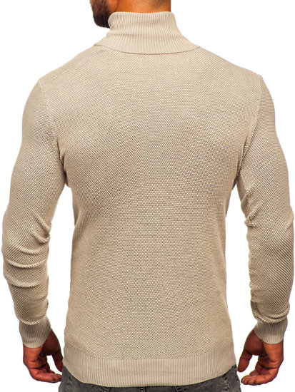 Men's Polo Neck Sweater Beige Bolf W2-20125