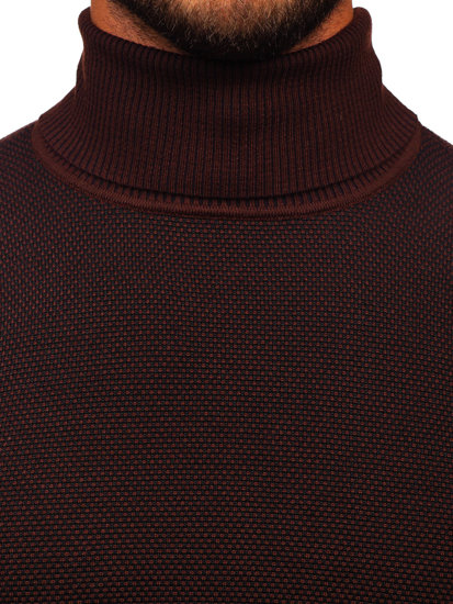 Men's Polo Neck Sweater Brown Bolf W2-20125