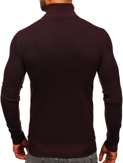 Men's Polo Neck Sweater Brown Bolf W2-20125