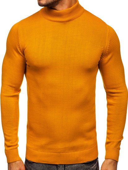 Men's Polo Neck Sweater Camel Bolf 4600