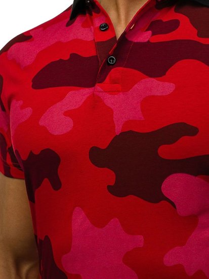 red camo polo shirt