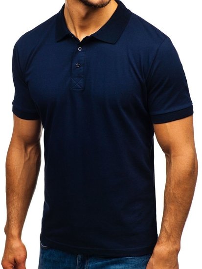 mens navy blue polo shirt