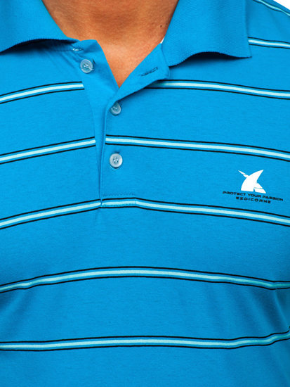 Men's Polo Shirt Turquoise Bolf 14954