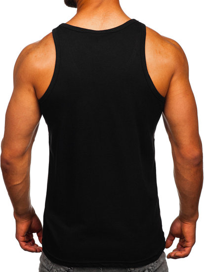 Men's Printed Boxer Tank Top Black Bolf 143029