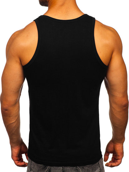 Men's Printed Boxer Tank Top Black Bolf 14847