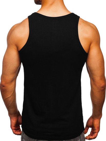 Men's Printed Boxer Tank Top Black Bolf 14853