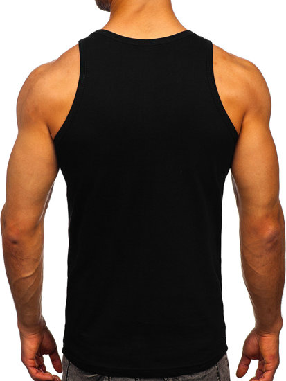 Men's Printed Boxer Tank Top Black Bolf 14855