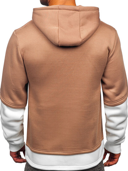 Men's Printed Hoodie Beige Bolf LJ0586A