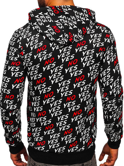 Men's Printed Hoodie Black Bolf 141013