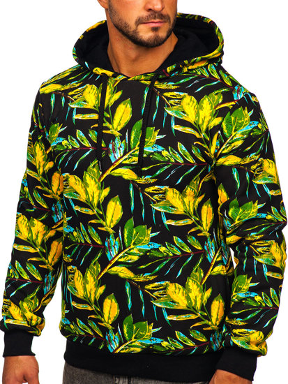 Men's Printed Hoodie Black Bolf 141030