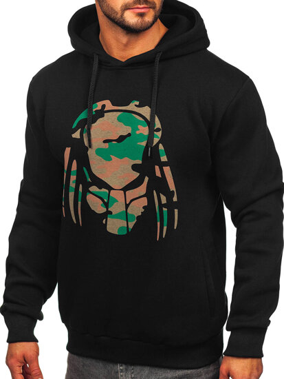 Men's Printed Hoodie Black Bolf 147048