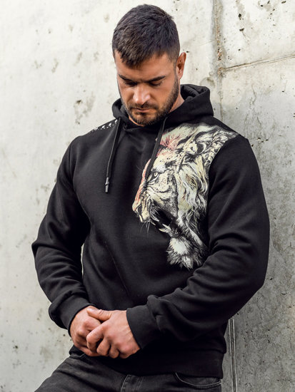 Men's Printed Hoodie Black Bolf 6136A