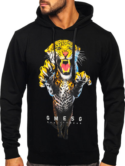 Men's Printed Hoodie Black Bolf 6139