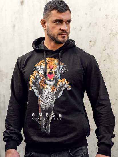 Men's Printed Hoodie Black Bolf 6139