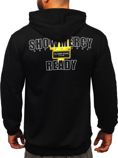 Men's Printed Hoodie Black Bolf 6416