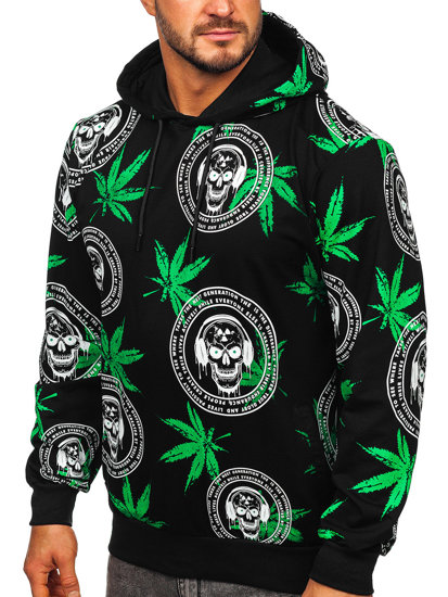 Men's Printed Hoodie Black Bolf 6424