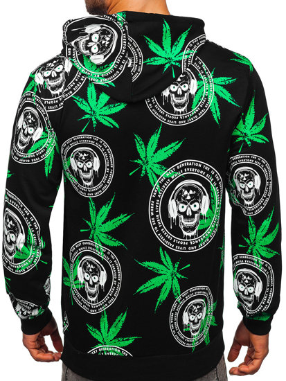 Men's Printed Hoodie Black Bolf 6424