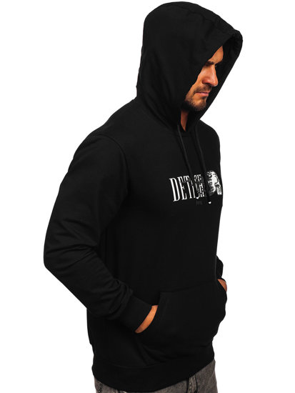 Men's Printed Hoodie Black Bolf 6436