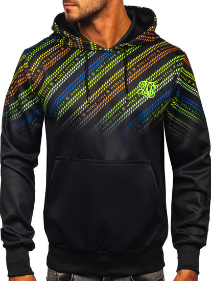 Men's Printed Hoodie Black Bolf HM258