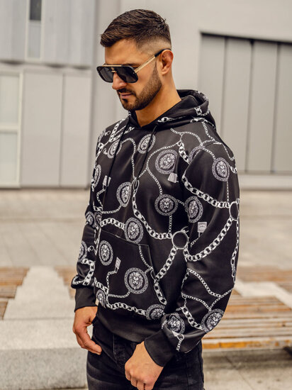 Men's Printed Hoodie Black Bolf HM336