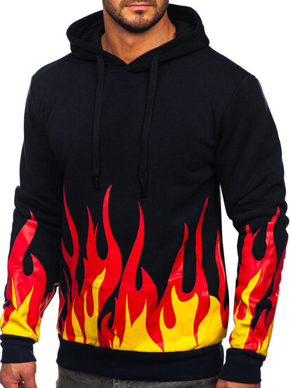 Men's Printed Hoodie Black Bolf LK63