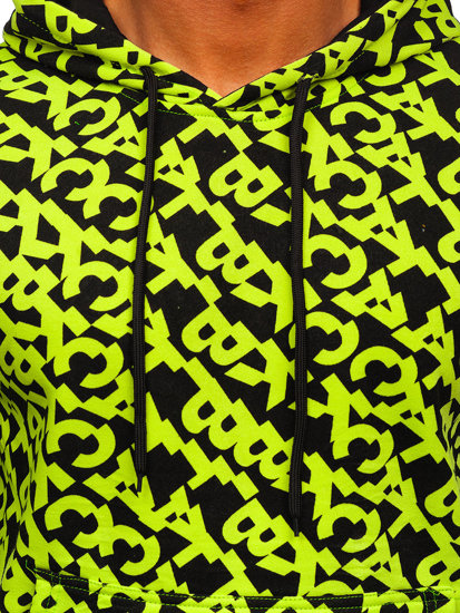 Men's Printed Hoodie Black-Green Bolf HW2320