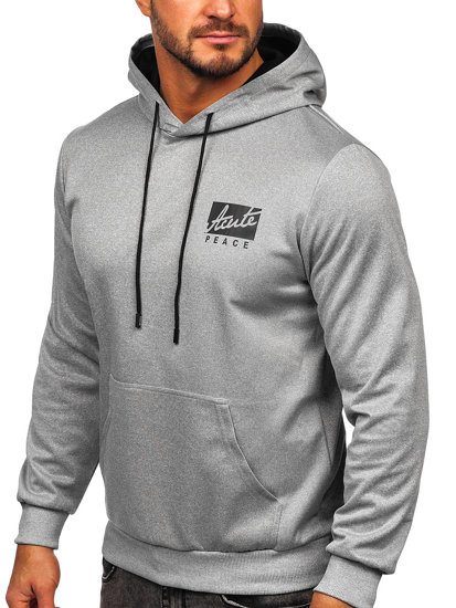 Men's Printed Hoodie Grey Bolf HY971