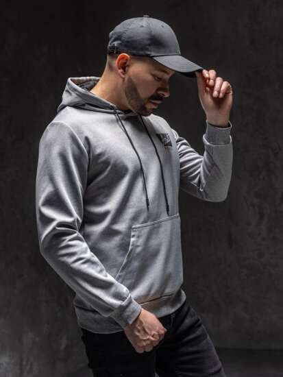 Men's Printed Hoodie Grey Bolf HY971A1