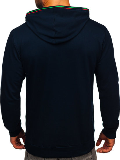 Men's Printed Hoodie Navy Blue Bolf 6427