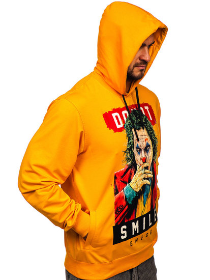 Men's Printed Hoodie Orange Bolf 6384