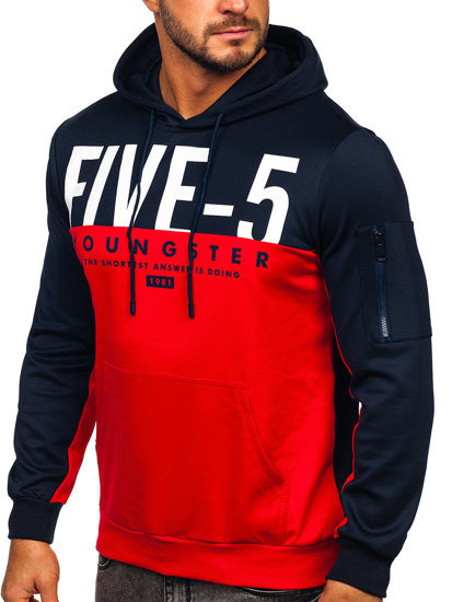 Men's Printed Hoodie Red Bolf HY972