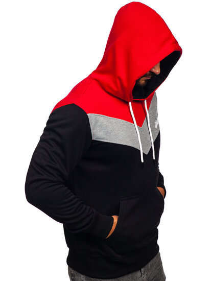 Men's Printed Hoodie Red Bolf W3878