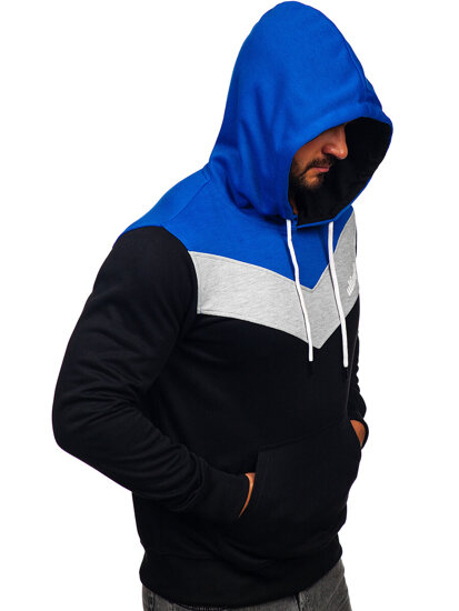 Men's Printed Hoodie Royal Blue Bolf W3878