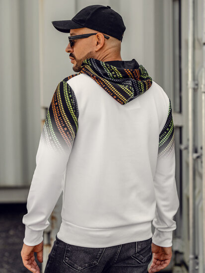 Men's Printed Hoodie White Bolf HM258