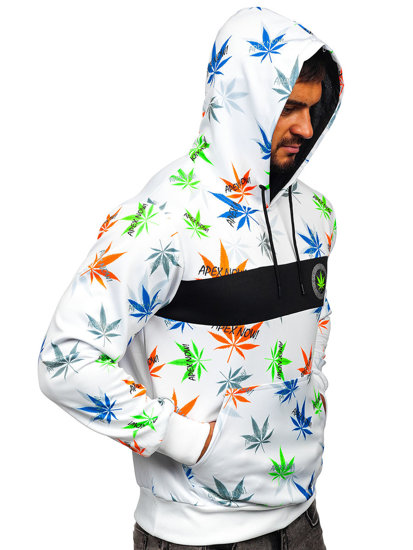 Men's Printed Hoodie White Bolf HM517