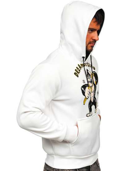 Men's Printed Hoodie White Bolf HM563